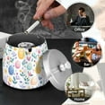 thumbnail image 4 of Yayeee Ashtray with Lid for Cigarette Smokeless Stainless Steel Home Ash Holder, Purple Easter Eggs, 4 of 7