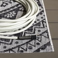 thumbnail image 6 of SAFAVIEH Courtyard Josiah Floral Medallion Indoor/Outdoor Area Rug, 2'7" x 5', Light Grey/Black, 6 of 17