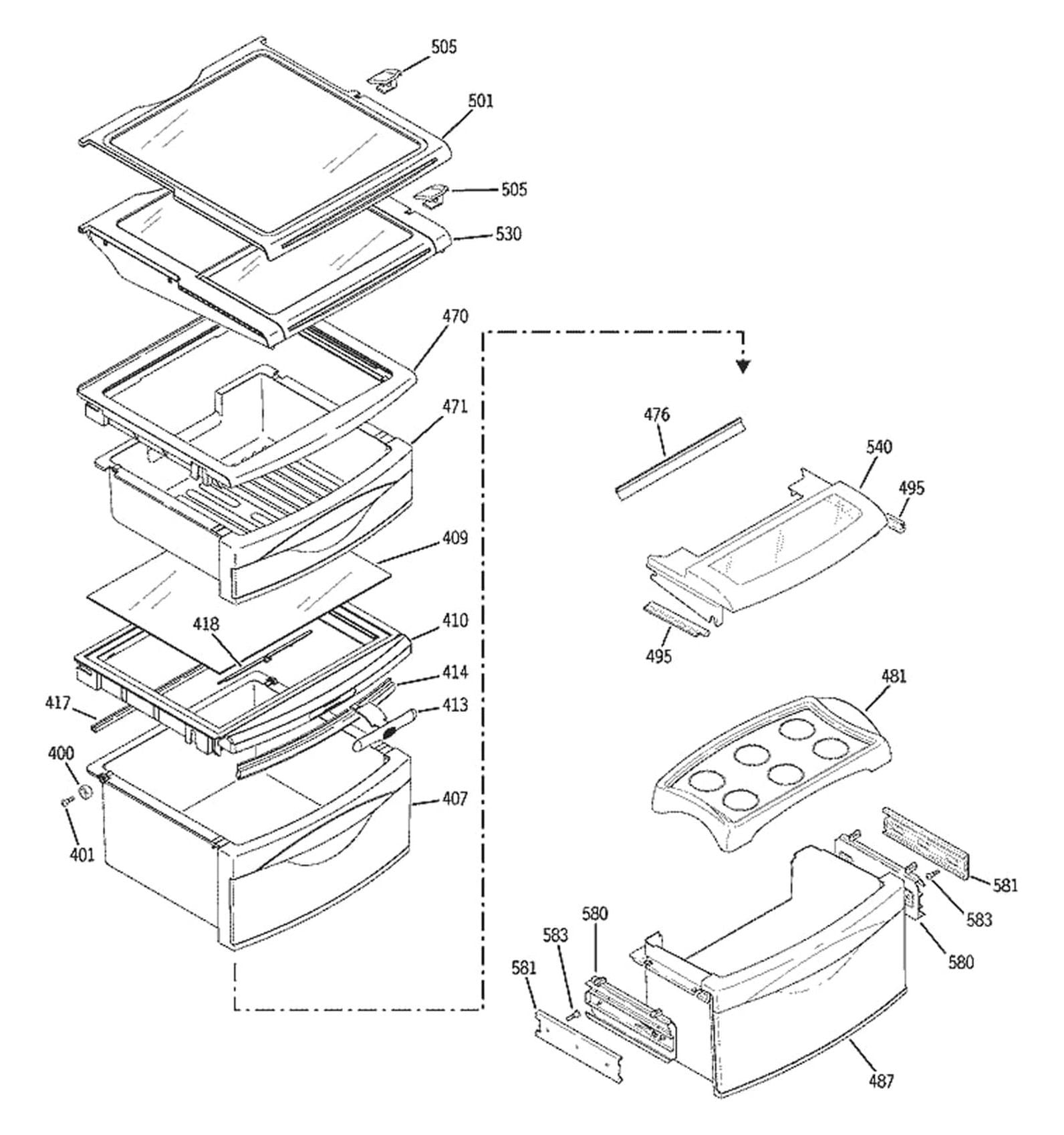 US-Based Supplier – WR32X26198 Genuine Refrigerator Snack Drawer 18.8" L x 18.6" W x 7.1" H Replaces AP6031077, WR32X10147, WR32X10338 Compatible With Hotpoint CSS25USWASS PSC21MGMBBB