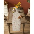 thumbnail image 5 of Christmas Tree Table Runner 72 Inches, Winter Xmas Pink Pine Snowflake on Linen Bed Runner Dresser Scarves Tabletop for Indoor Outdoor Parties/Ceremony/Banquet, 14" x 72", 5 of 8