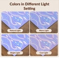 thumbnail image 7 of Design&I 3'x5' Ultra Soft Throw Mat, Wave Kawaii Motifs Scale Cute Starfish Border Purple Mermaid Refined Structured None Fluffy Washable Easy Care Indoor rug for Bedside Hallway, 7 of 7