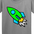 thumbnail image 4 of Inktastic Cute Green Rocket Youth T-Shirt, 4 of 5