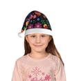 thumbnail image 5 of Naloa Colorful Floral2 Santa Hat for Kids Baby Christmas Hats,Girls Boys Toddler Plush Xmas Holiday Hat,Luxury Santa Claus Hat, 5 of 6