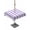 Purple, variant on Outdoor Table Cloth with Umbrella Hole and Zipper, Beige Striped Waterproof Rectangle Tablecloth 52"x70", Modern Farmhouse Beige White Stripes Washable Table Cover for Outside Party Patio Picnic
