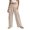Beige, variant on Elegant High Waist Casual Pants Classic Everyday Comfort Versatile Trousers With Front Pockets For Women