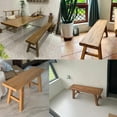 thumbnail image 4 of Small Entryway Indoor Wooden Bench,Rustic Farmhouse Benches for Table,Vintage Noodle Narrow Wood Long Bench Seat,for Kitchen,Entry Way,Hallway,Living Dining Room,Window,Bedroom 39.3x10.2x17.7in, 4 of 9
