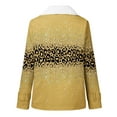 thumbnail image 5 of Usmixi Winter Womens Plush Jacket Womens Plush Coat Vintage Leopard Print Button Loose Lapel Overcoat Warm Thickened Soft Fleece Padded Outerwear with Pocket 2023 Plush Jacket, 5 of 5