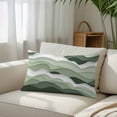 thumbnail image 3 of Sage Green Ombre Body Pillow Cover, Pillowcase Protectors with Zipper, Breathable Decorative Throw Pillow Case Cover, Modern Moire Geometric Abstract Pillow Shams for Couch Sofa 24x36Inch, 3 of 8