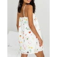 thumbnail image 3 of SUNSIOM Femmes Été Sans Manches Mini Robe Spaghetti Bretelles Dos Nu Graphique Imprimer une Ligne Robe Plage Robe de Soleil, 3 of 9