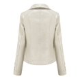 thumbnail image 5 of 2024 Chaqueta de cuero tejida de moda de primavera y otoño Chaqueta de imitación de PU Chaqueta delgada corta de motocicleta delgada para mujer Chaqueta de motocicleta XXXL, 5 of 5