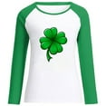 thumbnail image 4 of REORIAFEE St. Patrick's Day Clothes for Women Long Sleeve Blouses Round Neck Tee Tops Kindness Print Pullover Casual Top Irish Festival Holiday 2024 Fashion Trendy Clothing, 4 of 6