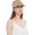 thumbnail image 4 of Sombrero de sol plegable enrollable para mujer, gorra de playa de paja de ala ancha, cierre de bucle y visera de Golf ajustable-2004 café Vhermosa Gorras y Gorros, 4 of 6