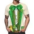 thumbnail image 2 of jowamay Men's St. Patrick's Day T-Shirt Clover Print Crewneck Short Sleeve T Shirt Funny Holiday Clothes for Travel, 2 of 7