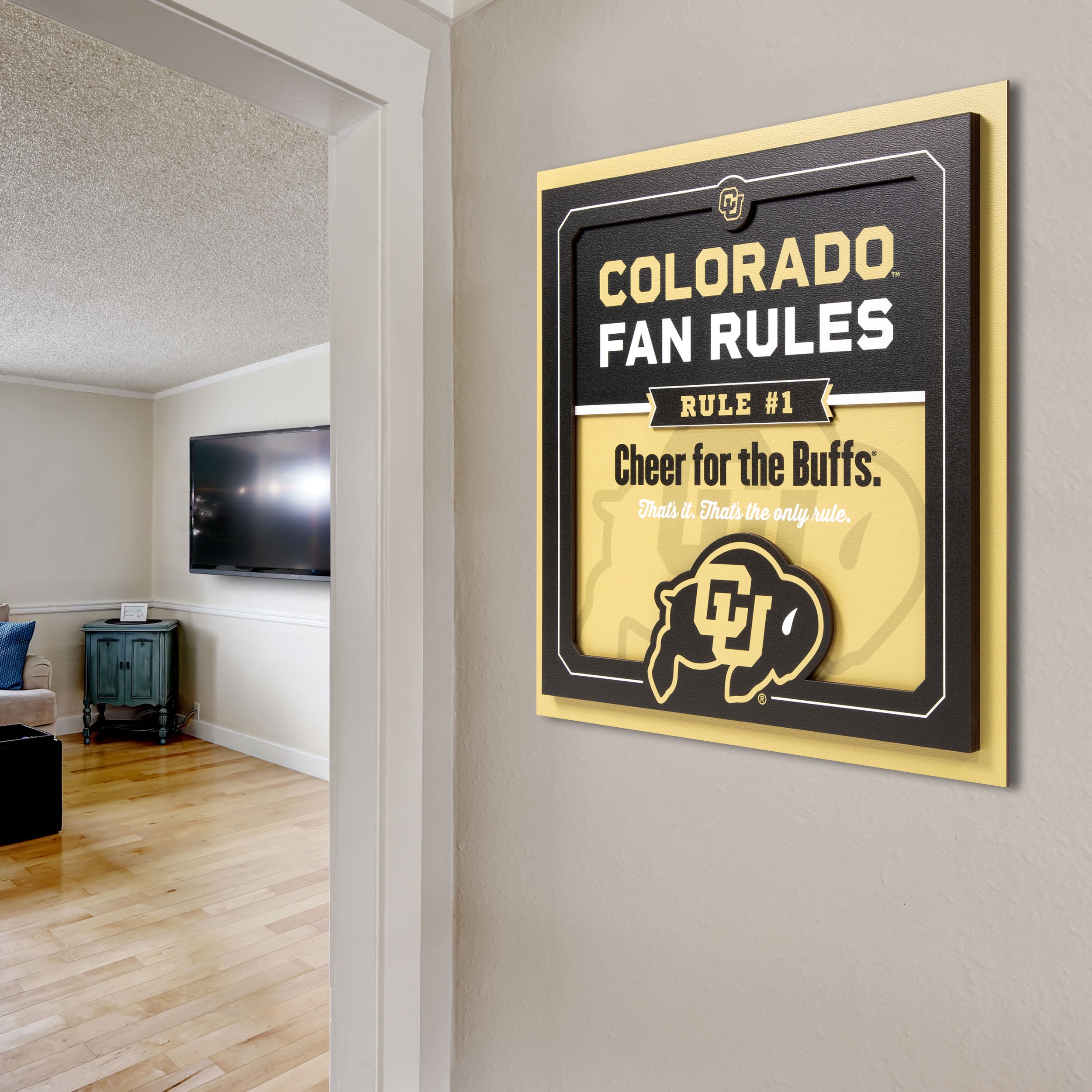 YouTheFan NCAA Colorado Buffaloes Fan Rules 3D Wall Art