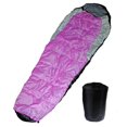 thumbnail image 1 of Adult Mummy Type Camping Sleeping Bag with Carrying Case - Pink/Grey/Black, 1 of 1