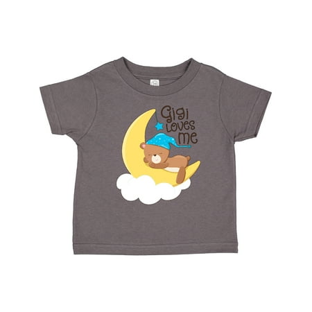 

Inktastic Gigi Loves Me- little bear in blue hat Boys or Girls Toddler T-Shirt