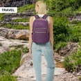 thumbnail image 6 of Lovevook Laptop Backpack for Women, 15.6" Quilted Travel Backpack with Anti-Thief Pocket, Teacher Backpack Book Bag Nurse Bag Purse with USB-Grape Purple, 6 of 11
