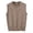 Khaki, variant on TIANZEN Knit Sleeveless Sweater Vest Round Neck Solid Color Layering Top For And Autumn Casual Wear Neck Top