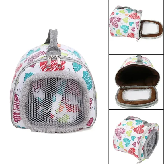 Pet Carrier Convenient Hamster Rabbit Chinchilla Hedgehog Dutch Pig Case Handbag Small Pet Breathable Warm Travel Carrying Bag