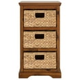 thumbnail image 5 of Hampton Meadows 3 Tier X-Side End Storage Cabinet with 3 Wicker Baskets, Walnut, 5 of 6