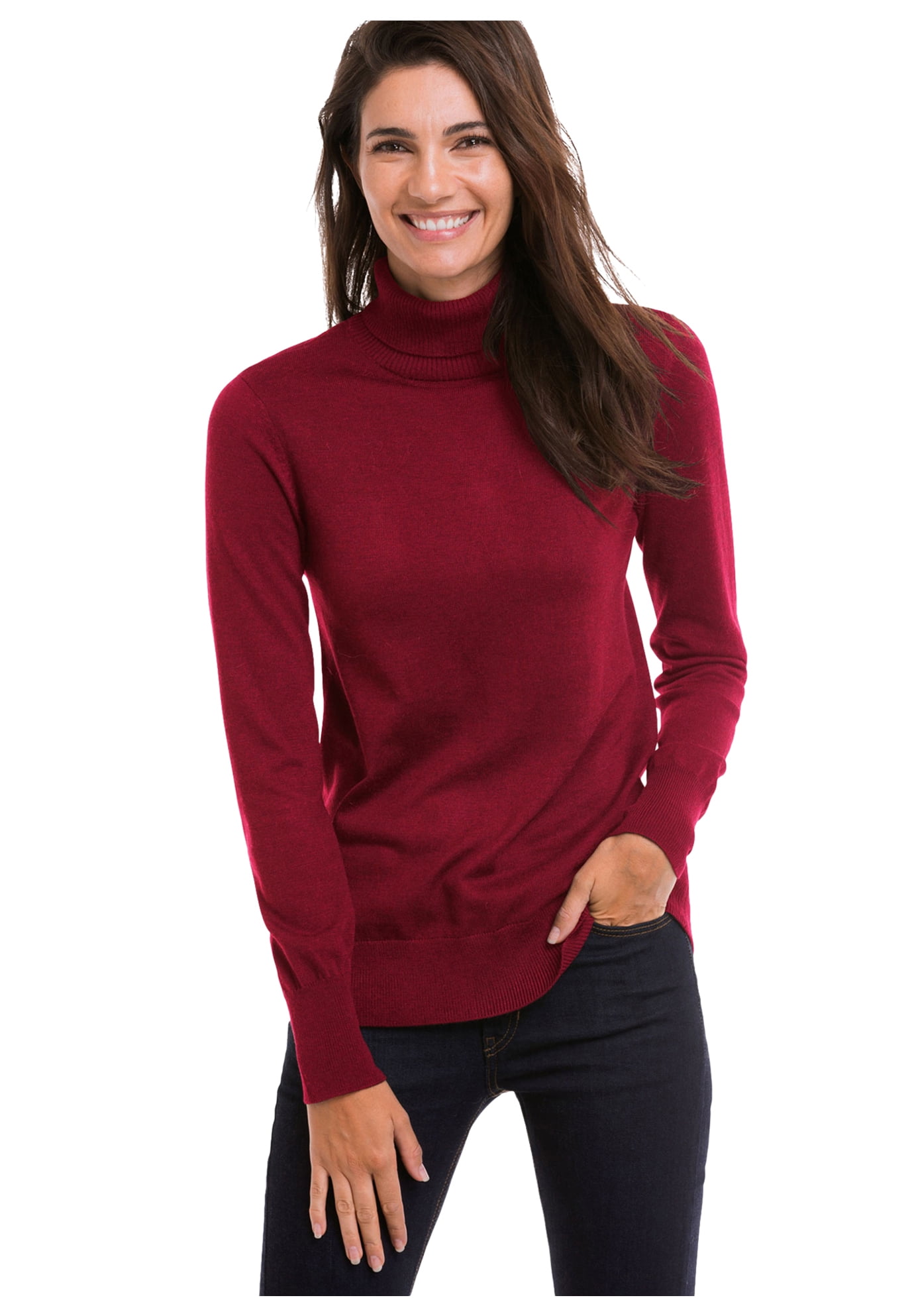 Cincizeci a confirma jeleu  Ellos Women's Turtleneck Sweater Pullover - Walmart.com