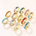 thumbnail image 3 of VG 6YM-Anillo de arcoíris de alta calidad para mujer, anillo de compromiso cúbico, anillo de colores Eternity, accesorios de joyería para mujer, venta al por mayor, 2021, 3 of 4