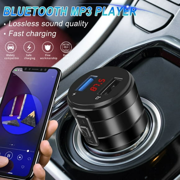 LEEYNEER USB In-Car Adapter Wireless Bluetooth Fast USB Charger Hands FM Bluetooth Transmitter