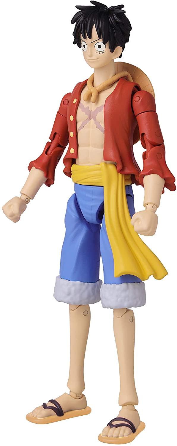 One Piece Monkey D. Luffy w/ Straw Hat - 6.5 Action Figure Bandai Anime  Heroes