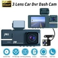 thumbnail image 3 of Three Lens Dash Cam 2 Inch Display HD 1080P Car Recorder,3-Channel Infrared Dashcams with Night Vision, 32GB SD Card, WDR Night Vision, 2-inch IPS Screen, Accident Lock, Loop Recording, Reverse, 3 of 9