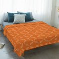 thumbnail image 4 of Orange Morocco Blanket Soft Cozy Warm Throw Blanket for Couch, Plush Fuzzy Flannel Fleece Blankets for Sofa, Geometric Leaf Diamond Lattice Abstract Bed Blankets Lightweight Gifts for Women, 50"x80", 4 of 9