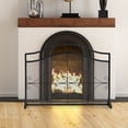 thumbnail image 4 of Gymax Single Panel Fireplace Screen Free Standing Spark Guard Fence for Baby Pet Safe, 4 of 10