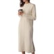 thumbnail image 3 of Guardurnaity Vestido de manga larga de punto de otoño para mujer, suéter informal, ropa suave y cómoda para fiesta, trabajo al aire libre Vestidos Blanco, 3 of 6