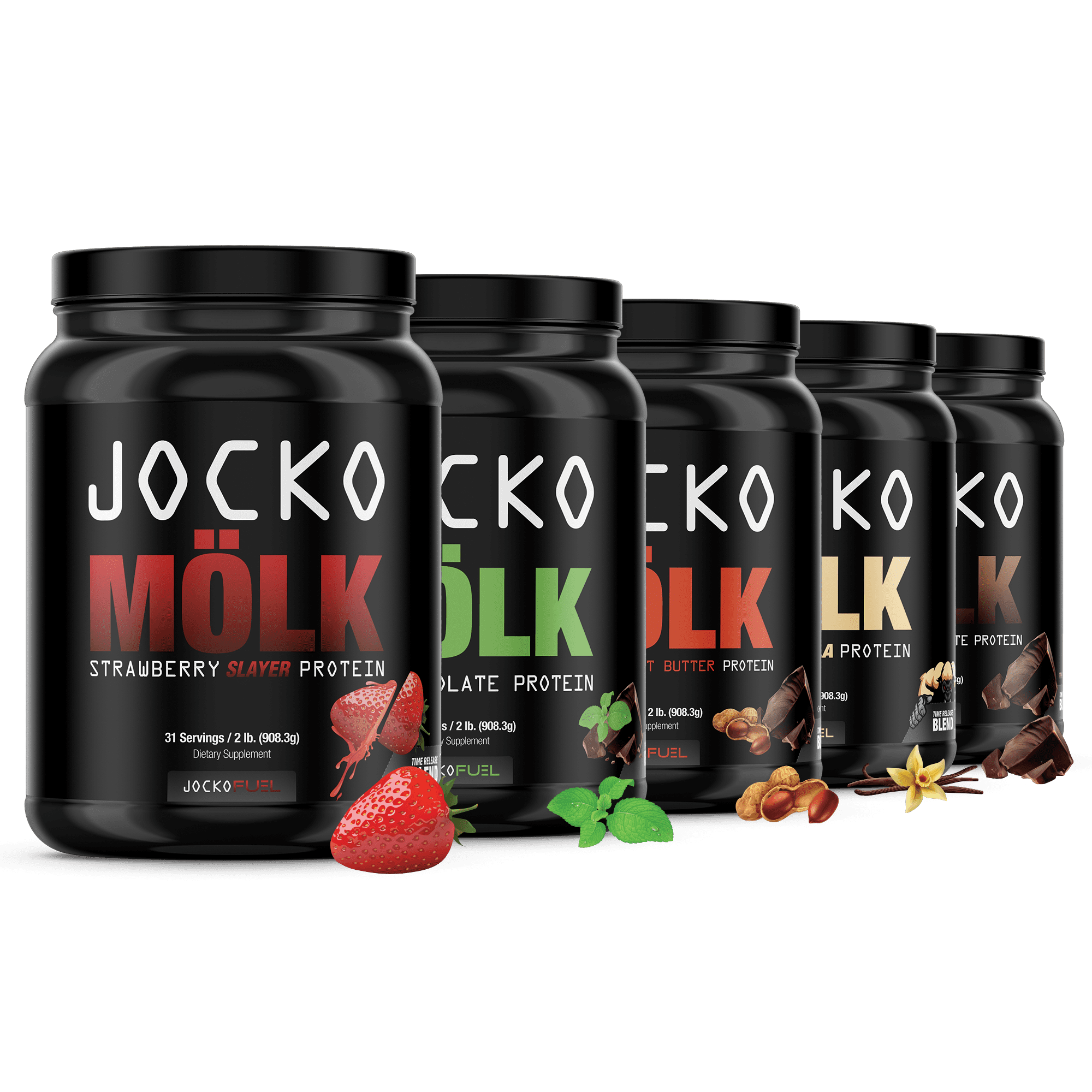 Jocko Mӧlk Protein Powder, Strawberry Slayer, 22g Protein, 2 lb.
