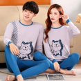 thumbnail image 1 of Pijamas de algodón para niños y niñas, conjunto de ropa de dormir con dibujos de animales de Navidad, otoño e invierno, 2022, 1 of 4