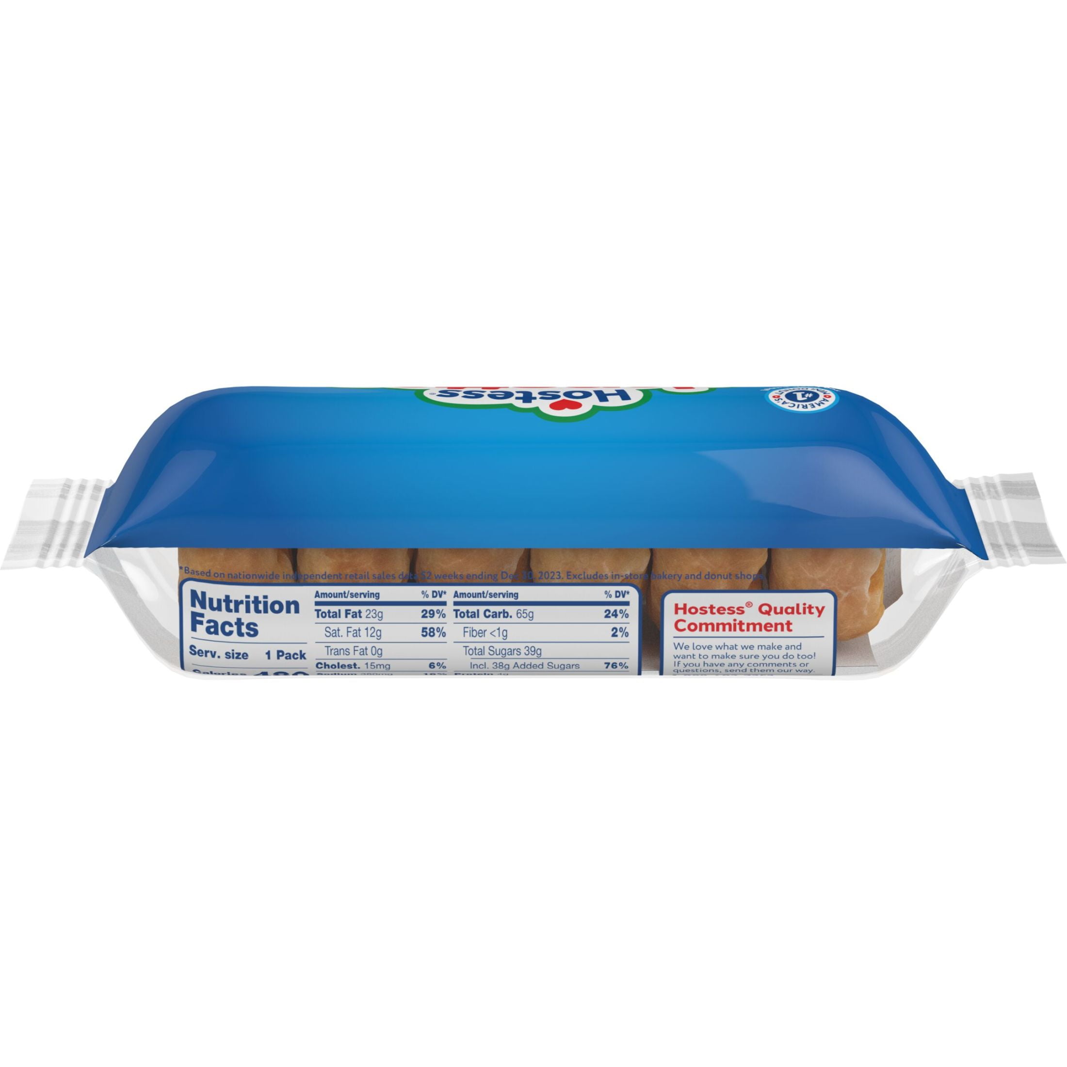 Hostess Donettes, Glazed Mini Donuts, 3.7 oz Sleeve (6 Mini Donuts)