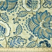 Waverly Inspirations Cotton Duck 54" Jacobean Blue Color Sewing Fabric by the Yard