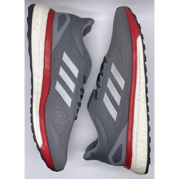 Adi-das Mens Sonic Drive Grey Scarlet BB3418 Size 8 NWOB Boost Running Sneakers