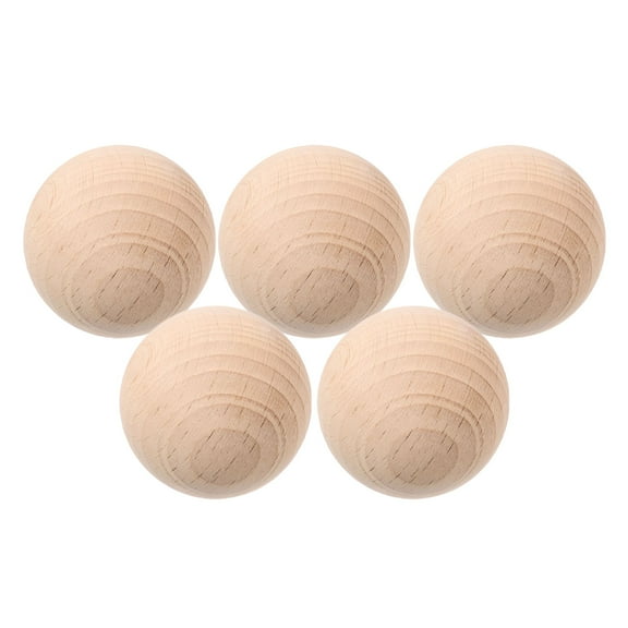 BESTSKY 5pcs Wooden Croquet Balls Replacement Backyard Croquet Balls For Outdoor Lawn Games Unfinished Wood Balls For Crafting And Painting