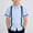 Light Blue, variant on Kids Boys School Uniform Striped T Shirt Lapel Collar Short Sleeve Button Down Tees Tops Comfortable Soft Pull On Dress Shirts 2-12 Years