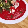 thumbnail image 1 of Falda de árbol de Navidad bordada XAMSHOR con copo de nieve rojo de 122 cm, 1 of 7