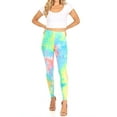 thumbnail image 4 of MOA Collection Women's Casual Tie Dye, Solid Color Elastic Band Waist Leggings Pants S-3XL Made in USA, 4 of 5