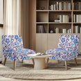 thumbnail image 4 of HELLHERO Stain Protection Armless Accent Chair Cover for Bedroom, Dustproof Armless Accent Chair Protector, Floral, 4 of 8