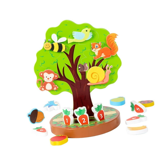 Lipstore Cognitive Paste Tree Toy Animal Educational Game for Birthday Traveling Home