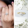 thumbnail image 3 of Rosec Jewels Lab Grown Diamond Pear Engagement Ring - Halo Ring - EF-VS Quality - Ready to Gift, 10K Yellow Gold, US 7.50, 3 of 9