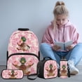 thumbnail image 2 of Yspwyqan Kids Pink Bow Backpack Set for Girls, 4 Piece Set with Lunch Box Water Bottle Bag, Mallard Duck Lightweight Laptop Backpack for Elementary Travel, 2 of 7