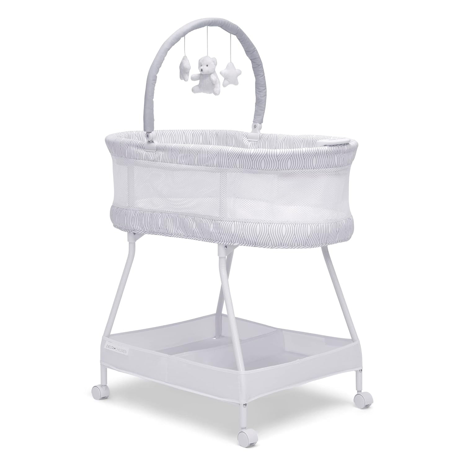 Fisher Price Vibrating Baby Bedside Soothing Motions Bassinet Moving Nap Swinging White GNV76 Walmart