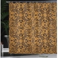 thumbnail image 3 of Ambesonne Oriental Shower Curtain, Curly Mandala Flowers Art, 69"Wx84"L, Dark Mustard, 3 of 4