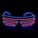 thumbnail image 4 of Gafas de neón con obturador intermitente, gafas de sol LED, disfraces de DJ brillantes para fiesta, años 80, atmósfera de gafas, 4 of 5