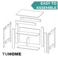 thumbnail image 6 of TUHOME Cala Kitchen Island with Antimicrobial Tabletop & 3 Open Shelves, Seating Workstation, 6 of 6
