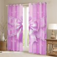 thumbnail image 2 of Manfei Kids Children Cartoon Ribbon Bow-Tie Blackout Curtains Set of 2 (52x84 Each),Love Heart Print Window Curtains,Geometric Stripes Curtains and Drapes,Breathable Home Decor, 2 of 6